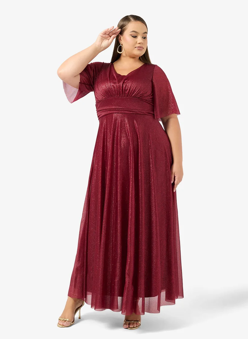 Khizana  Plus Size Shimmer A-line Dress for Women | Best Price UAE